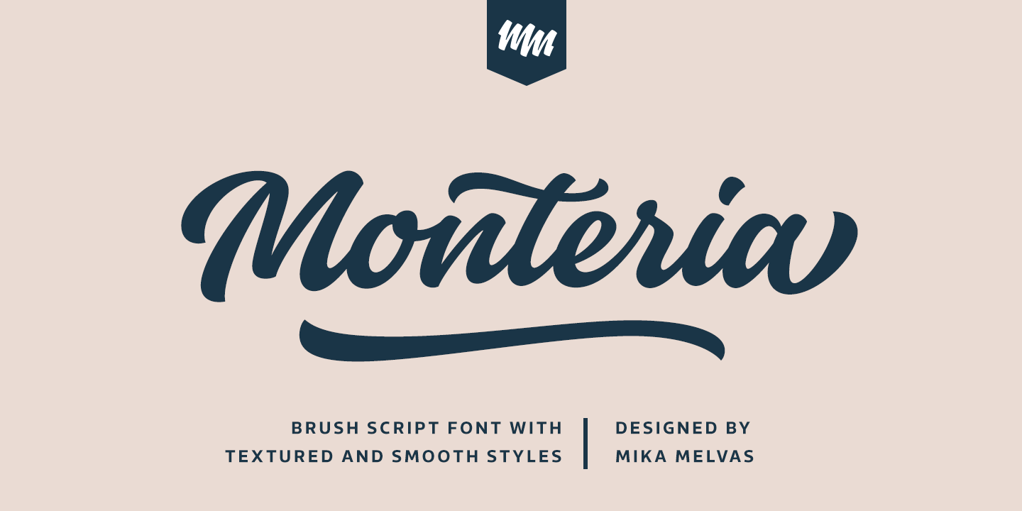 Пример шрифта Monteria